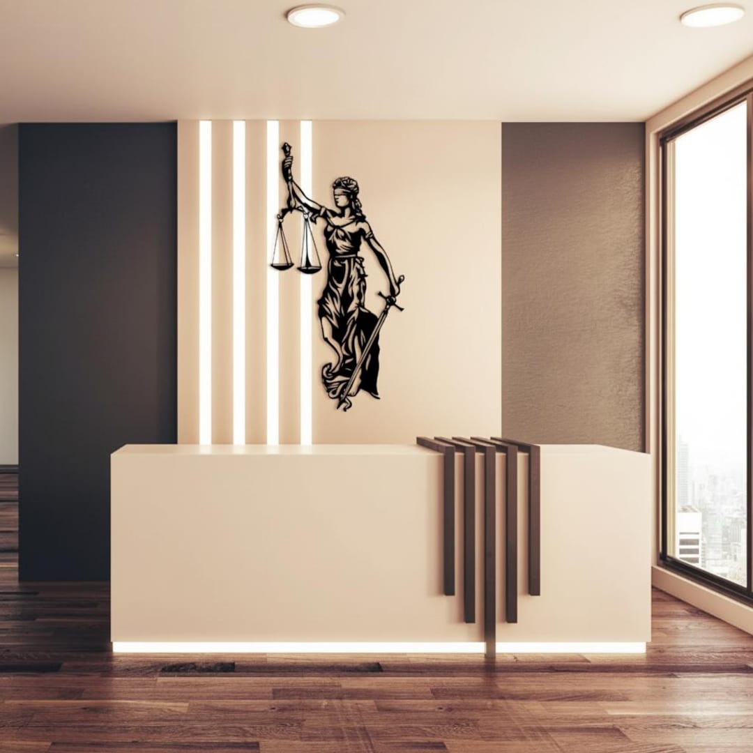 Metal Lady Justice Wall Art, Scales of Justice, Lawyer Gift - Etsy