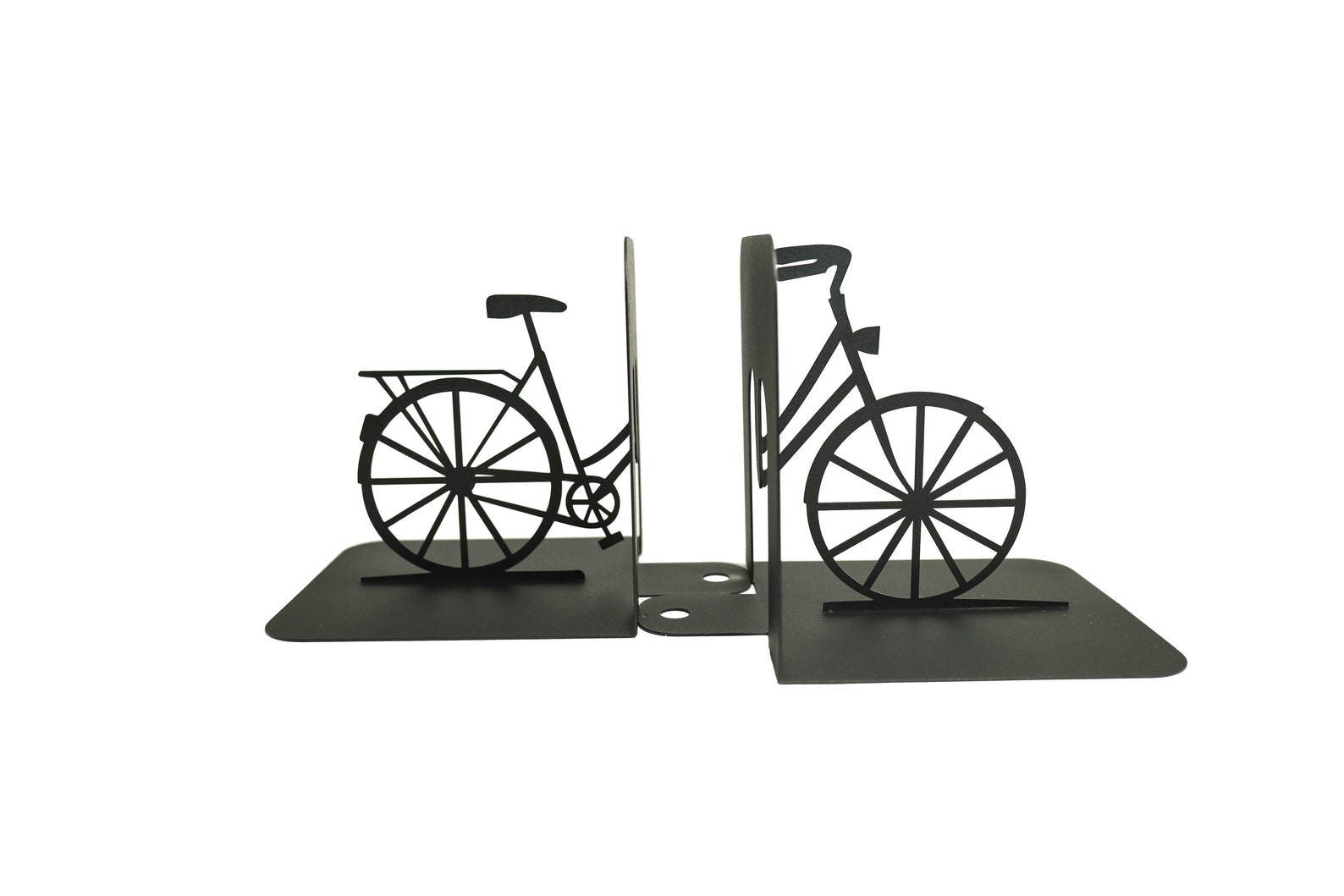 Bookends Bicycle Cyclist Gift Decor Book Ends Bike Metal Art Etsy