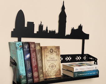 Metal Floating Bookshelf: Easy Hanging Wall Decor, Kids Room Book Shelves