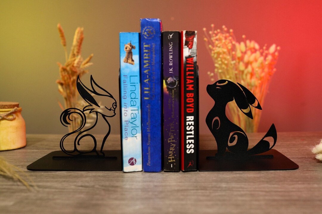 Bookends Anime Animal Metal Home Decor Anime Book End Fox Book Etsy UK