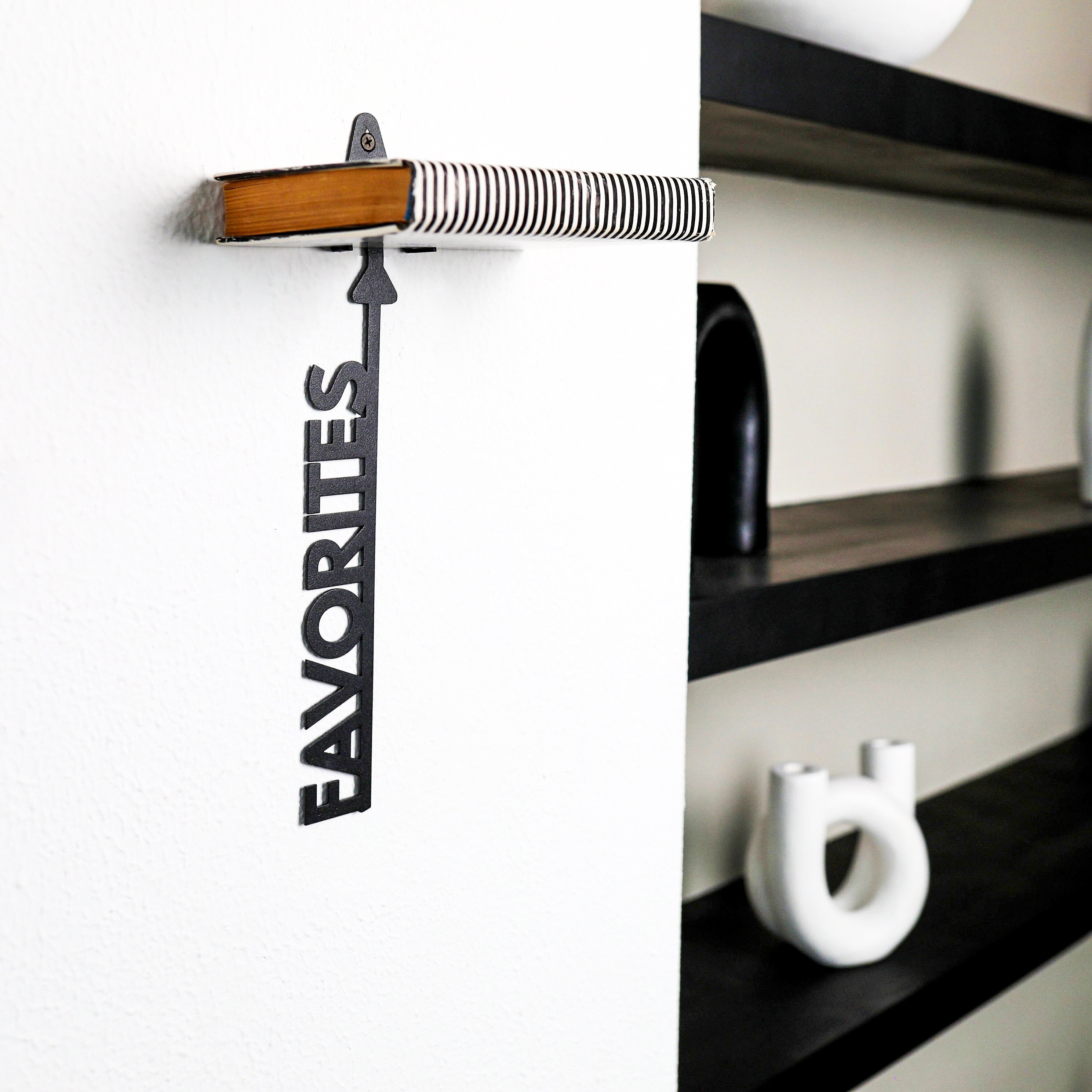 Floating Bookshelf Favorites Invisible Bookshelf Metal Wall Mount Small Shelf Book Lover Gift Minimalist Hidden Bookshelf Favorite Books Art