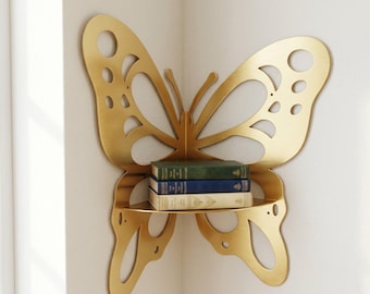 Mensola a farfalla per libri: mensola sospesa, decorazione murale moderna