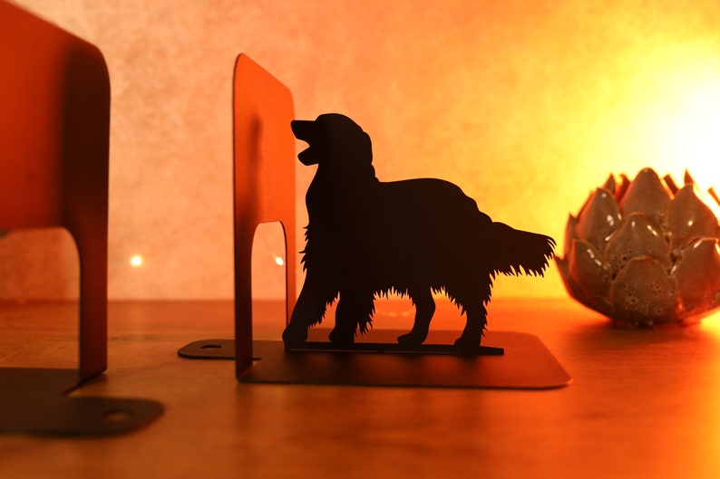 Dog Bookends Golden Retriever Room Decor Book Ends Labrador Etsy