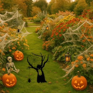 Metal Yard Art Spooky Tree Metal Garden Stakes Outdoor Halloween Decoration Backyard Scary Trees Art Black Lawn Ornaments Gothic Yard Stake