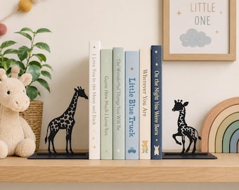 Giraffe Metal Bookends: Safari Kids Room Decor, Wildlife Accent - Etsy