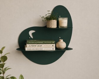 Wall Mounted Metal Shelf: Smal Organizer for Books and Essentials