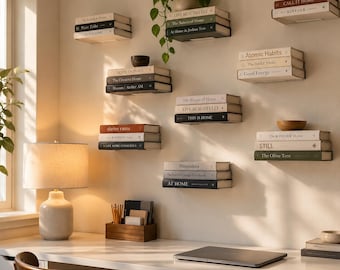 Invisible Levitating Books Storage: Metal Floating Bookshelf, Book Lover Gift