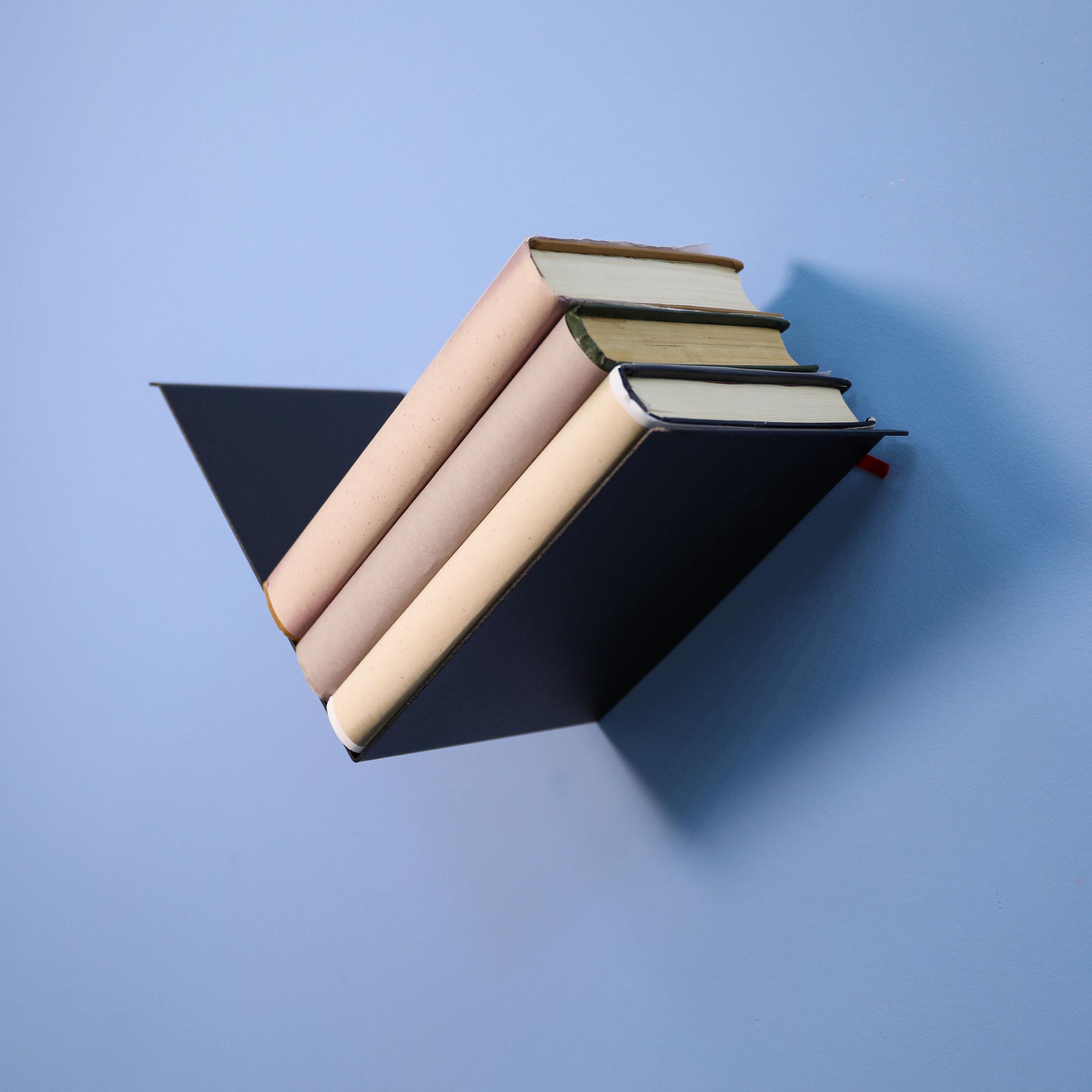 Retadou - Onzichtbare boekenplank voor aan de muur, ijzer, zwevende boekenplank