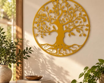 Tree of Life Wall Art: Metal Decor, Large Sign, Nature Lover Gift