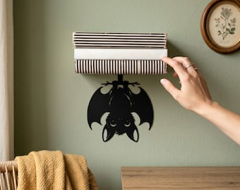 Bücherregal schwebend: Metall an der Wand befestigt, Bücherregal, Büroregaldekor