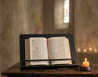 Large Metal Stand for Bible: Church Altar, Relijous Books Display