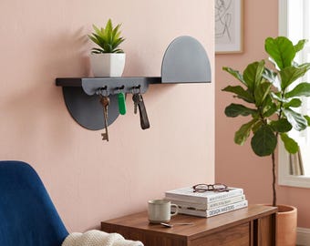 Metalen zwevende plank voor essentiële spullen: wandorganizer voor kantoor, thuis of studentenkamer