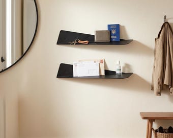 Minimalist Metal Wall-Mounted Shelves – Entryway Floating Wall Organizer