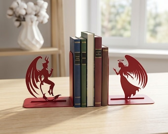 Fermalibri in metallo fantasy: fermalibri angelo e diavolo, fermalibri occulti, idea regalo