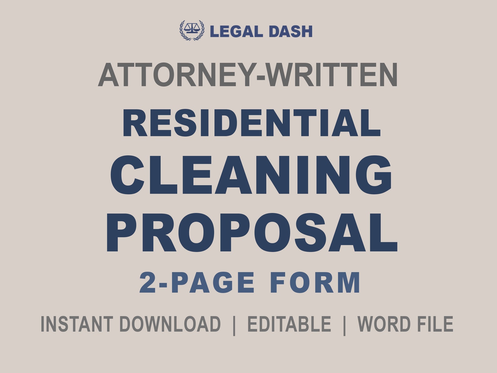 Residential Cleaning Proposal Template Attorney written Editable Residential Cleaning Proposal Template Attorney written Editable