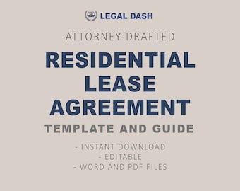 Modelo de contrato de arrendamiento de vivienda redactado por un abogado (descarga digital editable, MS Word + PDF)