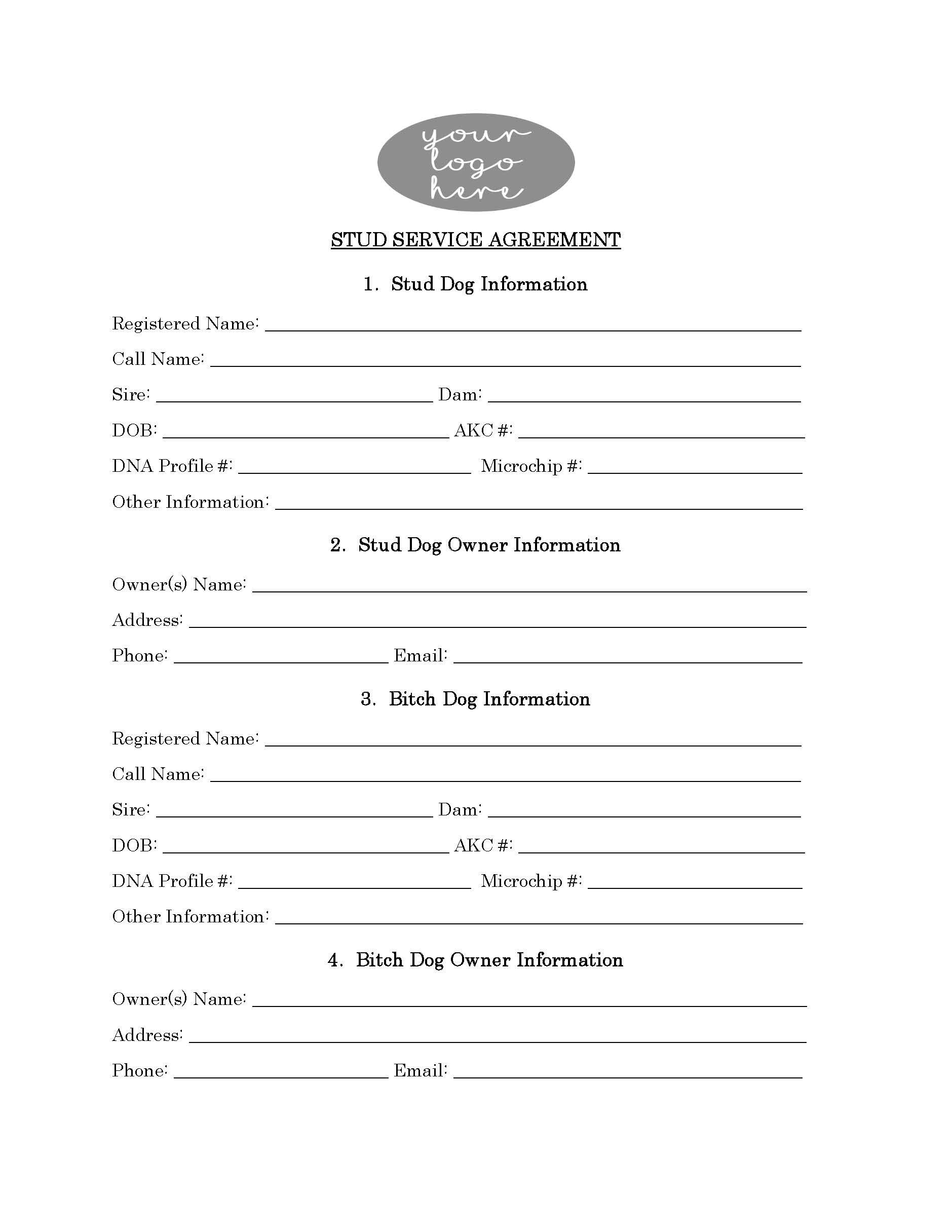 Stud Dog Breeding Contract Template Attorneywritten Etsy Stud Dog Breeding Contract Template Attorneywritten Etsy