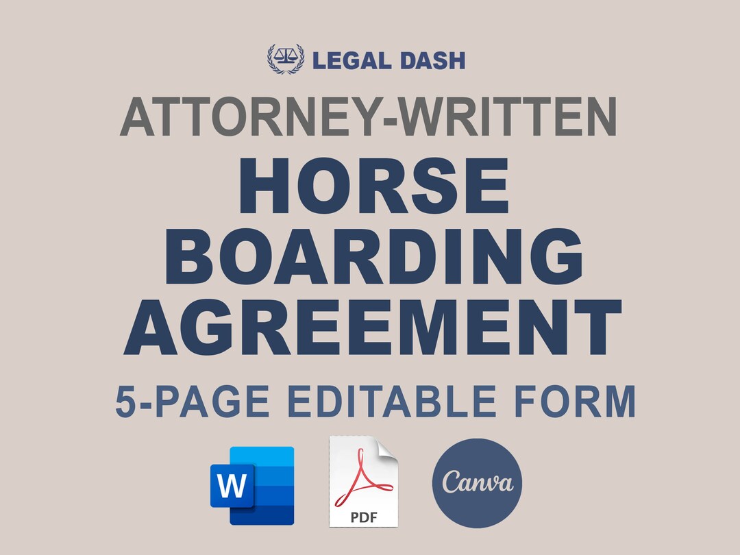 Horse Boarding Agreement Template Attorney written Editable Download Horse Boarding Agreement Template Attorney written Editable Download