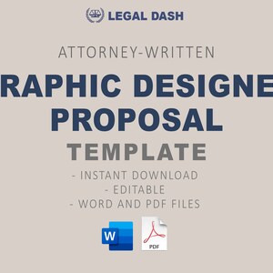 Graphic Design Services Proposal Template | Attorney-Written | Editable Instant Download | Proposal Form | 5 Pages