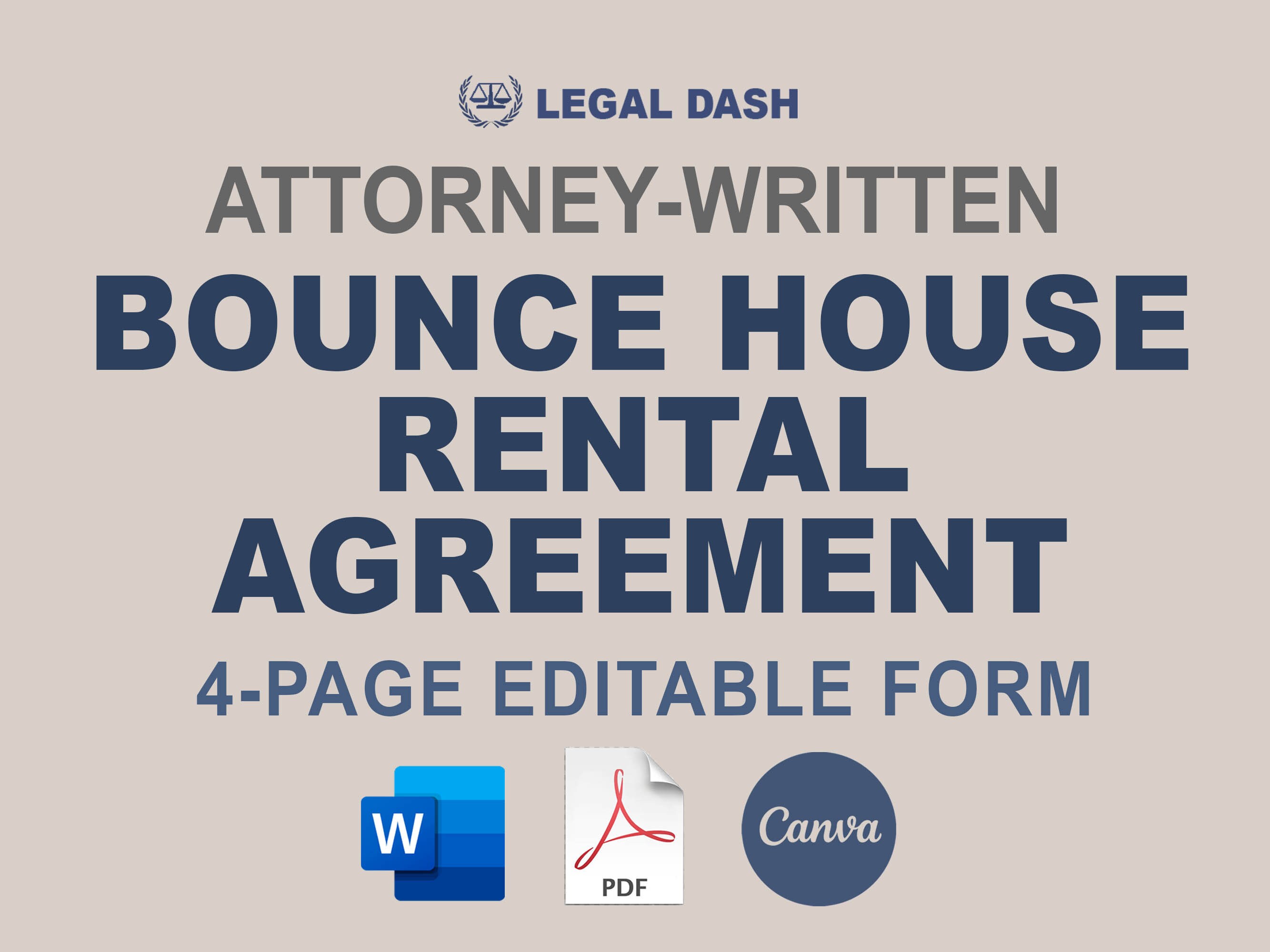 Bounce House Rental Contract Template Attorneywritten Editable