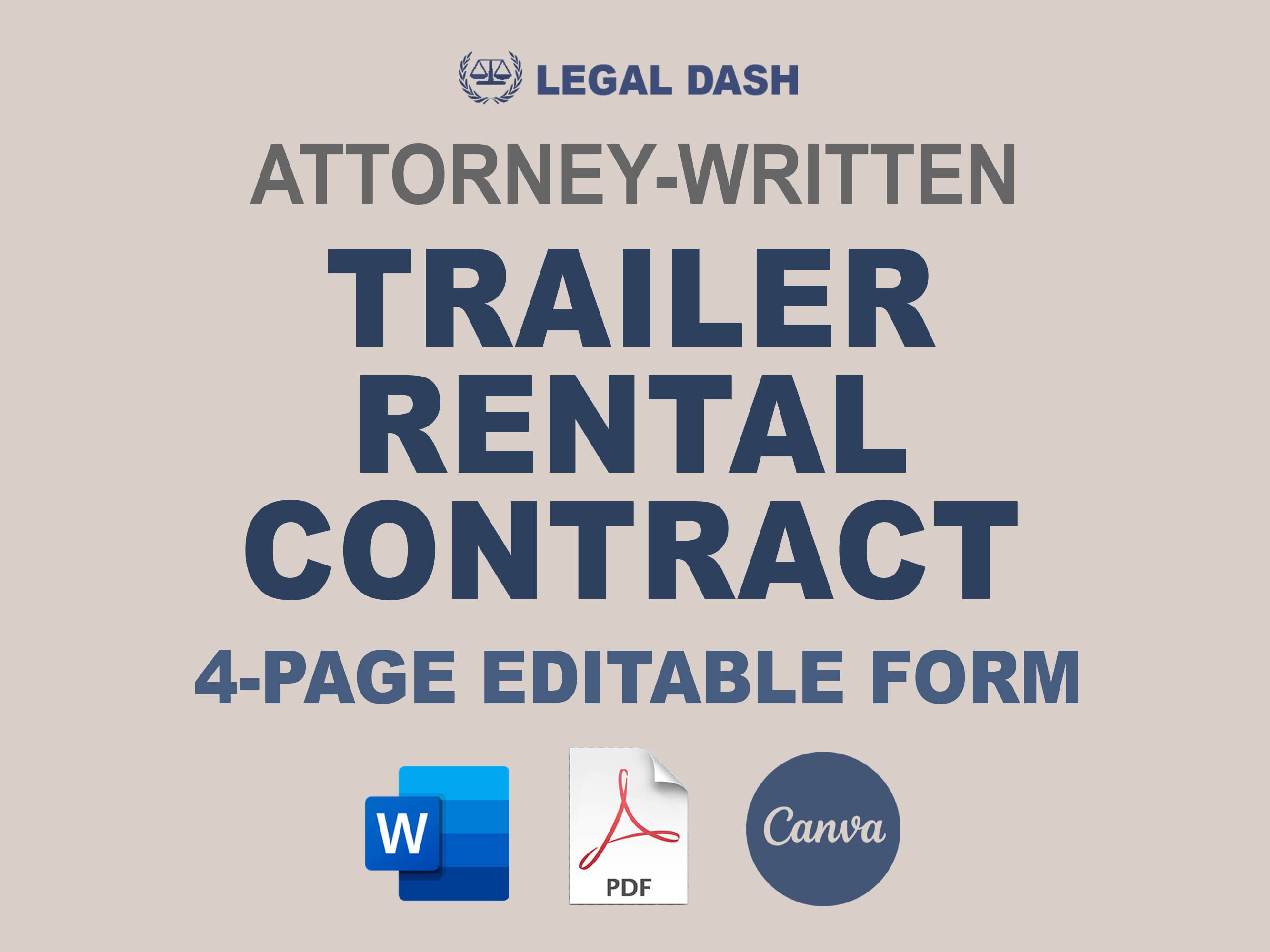 Trailer Rental Contract Template Attorney written Editable Instant Trailer Rental Contract Template Attorney written Editable Instant