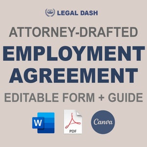 Attorney-Drafted Employment Contract Template: Editable Agreement (PDF & Word)