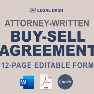 Buy Sell Agreement Template Attorney written Editable Etsy Buy Sell Agreement Template Attorney written Editable Etsy