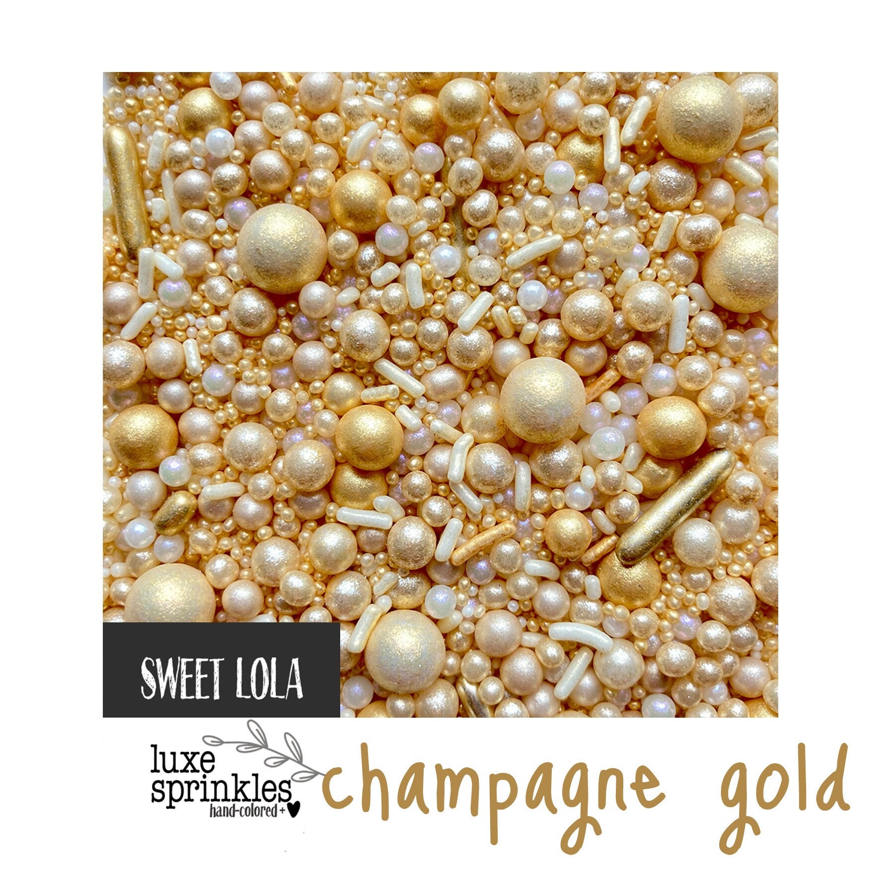 Vintage Rose Gold Luxe Sprinkle Mix – Sweet Lola Sugar Art Supplies
