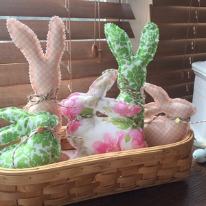Fabric Easter Bunnies: Farmhouse Spring Decor
