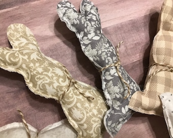Fabric Easter Bunny: Rustic Farmhouse Spring Decor