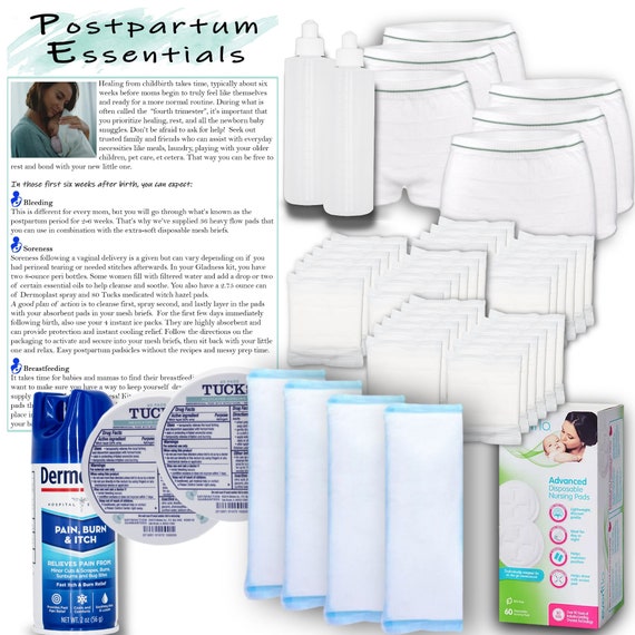 Gladness Postpartum Care Essentials Bundle Dermoplast, Tucks