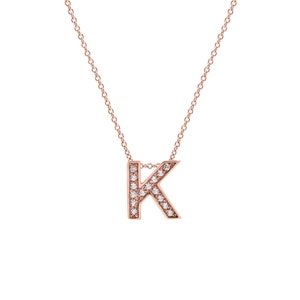 Rose Gold Letter Necklace