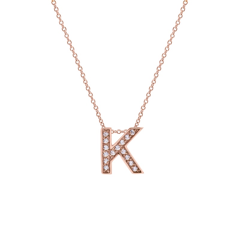 Rose Gold Letter Necklace