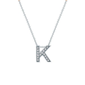 White Gold Monogram Necklace