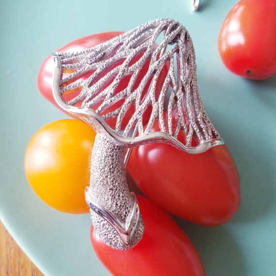 Silver Mushroom Pin