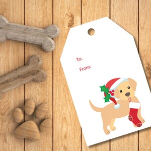 Printable Christmas Gift Tags Christmas Dogs Instant - Etsy