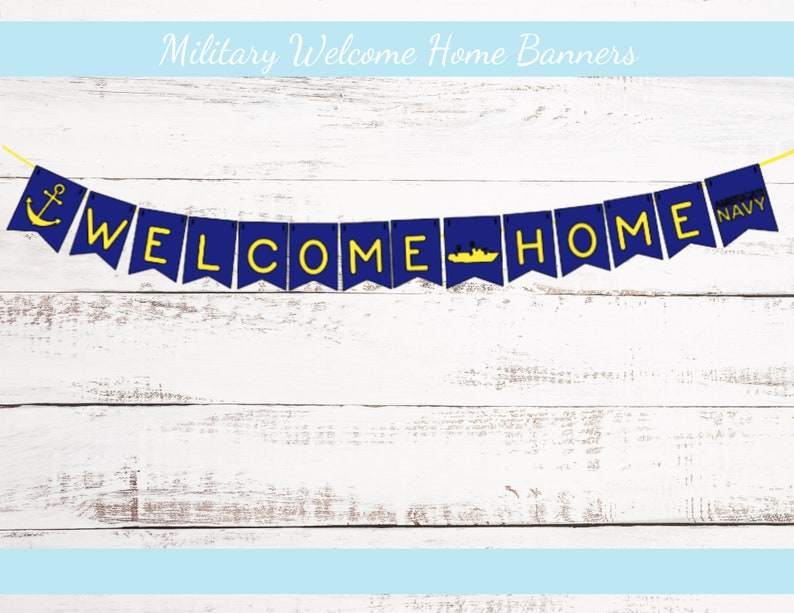 Military Welcome Home Banner US Navy Welcome Banner Welcome - Etsy