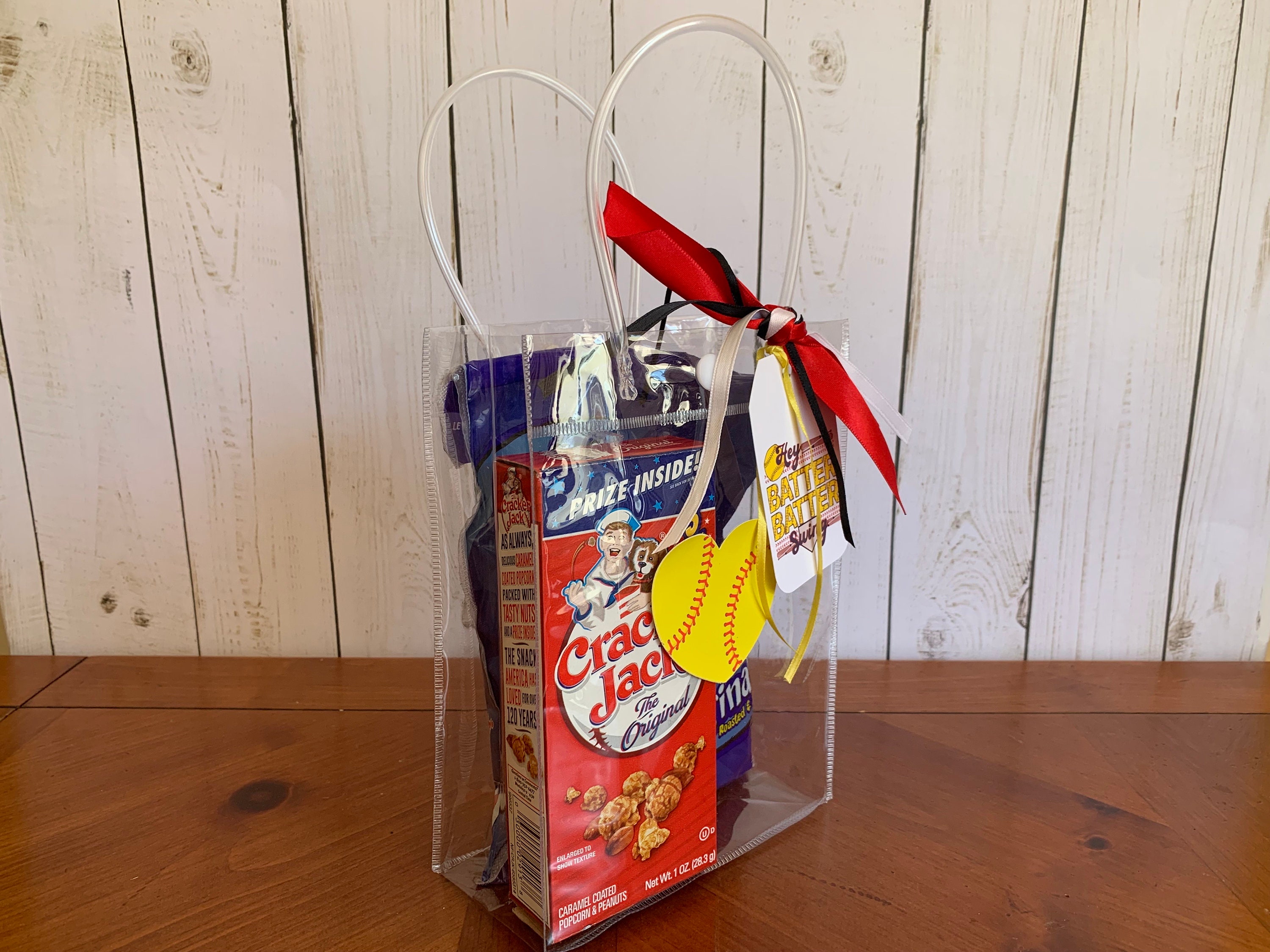 20PCS Volleyball Clear Gift Bags With Handles - Plastic Goodie Bags For Team Parties & Sport Themes