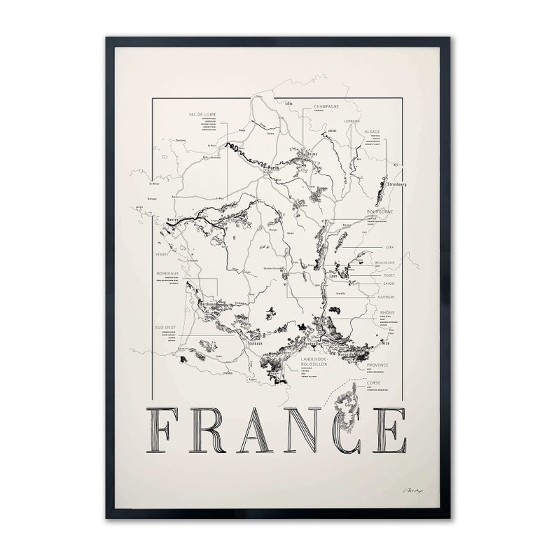 Carte des vins de France, carte des régions viticoles de France image 1