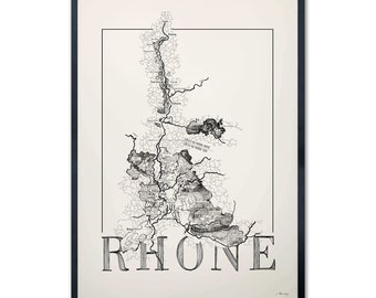 Carte des vins du Rhône, carte des vins du Rhône