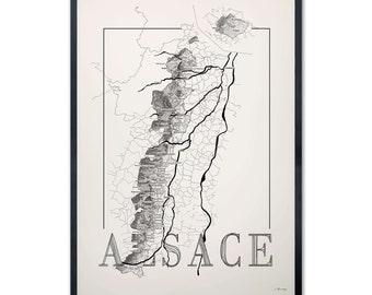 Carte des vins d'Alsace, carte des vins d'Alsace