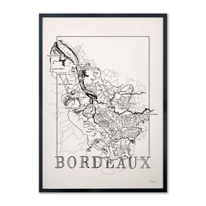 Weinkarte von Bordeaux, Bordeaux-Weinregion Karte