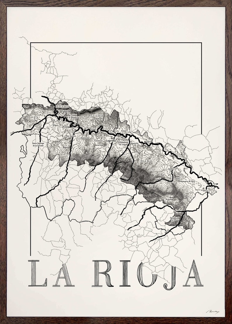 Wine Map of Rioja, Rioja Wine Region Map - Etsy