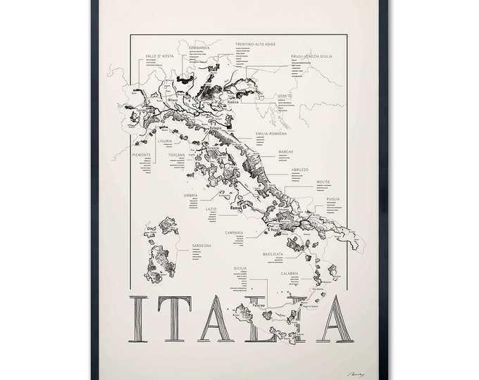 Wine Map of Italy, Italy wine region map