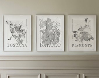 Wine Maps set - La bella Italia
