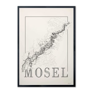 Wine map of Mosel, Mosel wine region map