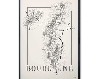 Carte des vins de Bourgogne, carte des vins de Bourgogne