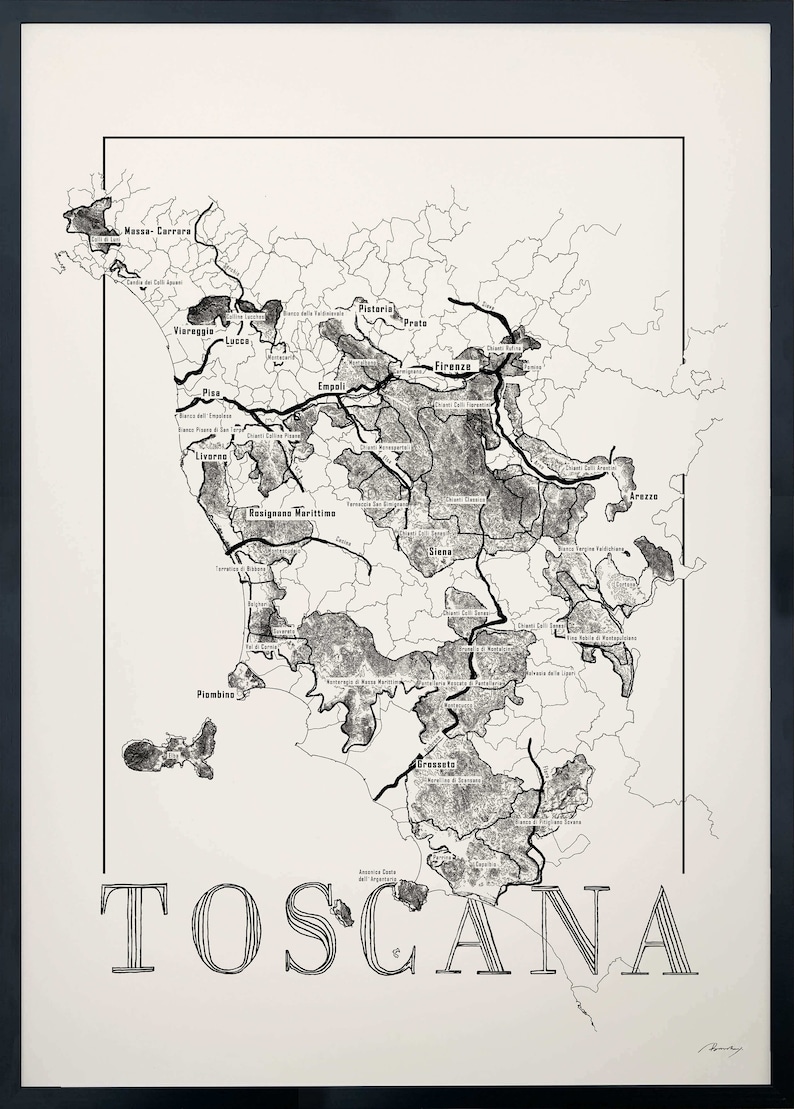 Wine Map of Tuscany Tuscany Wine - Il 794xN.5531383755 Ihp4