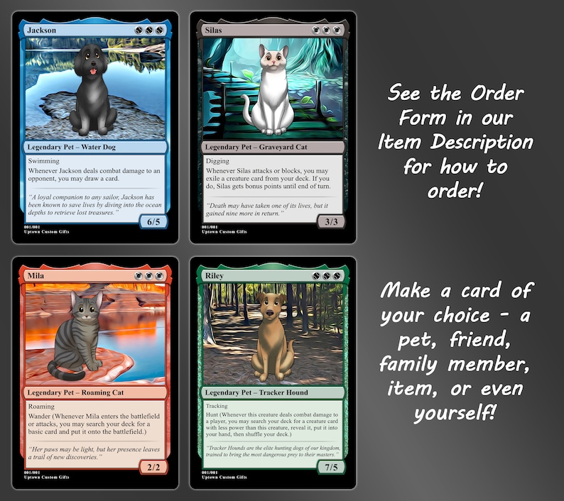 Custom MTG Style Magic Card - Choose Holographic, Photo Style, and Your Favorite Template - Quick Processing Time! image 13