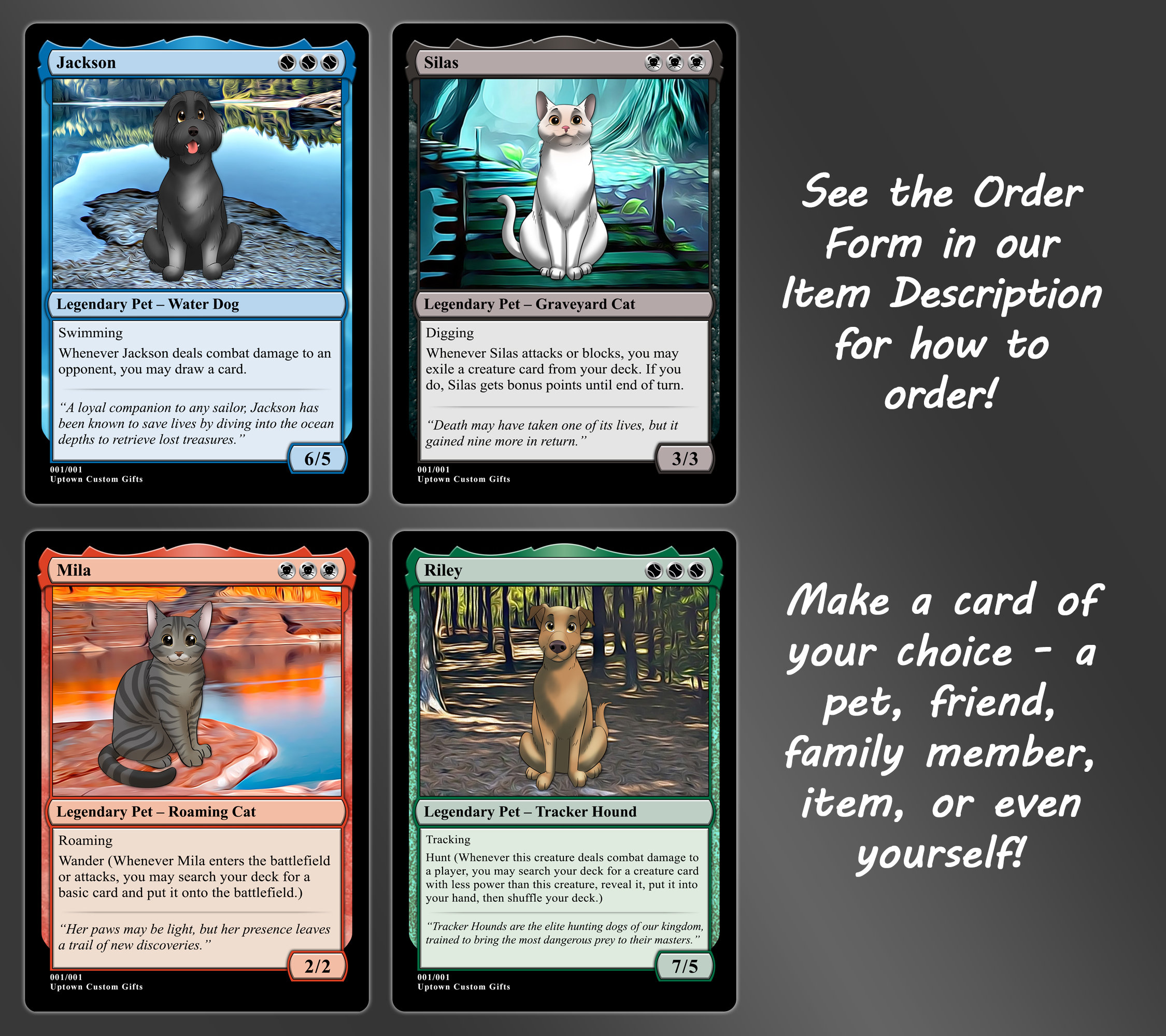 Custom MTG Style Magic Card - Choose Holographic, Photo Style, and Your  Favorite Template - Quick Processing Time! - Etsy